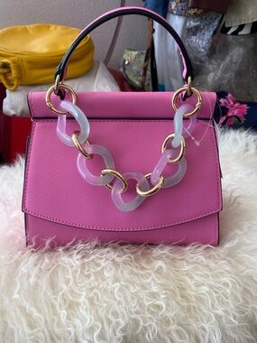 ALDO Pink Top-Handle Chain Accent Satchel NWT! 🩷✨